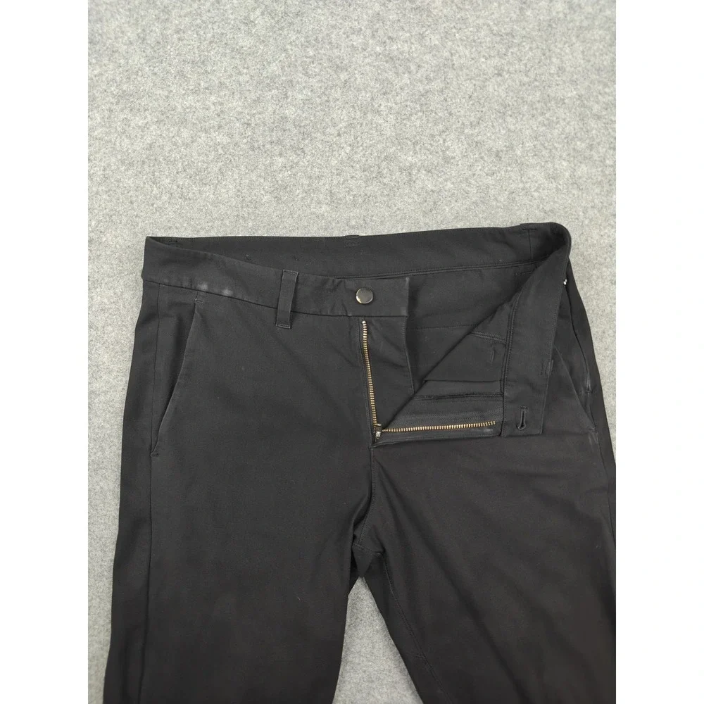 Lululemon Pants Mens 31 Black Slim Fit Stretch Chino Tech Casual Travel Tapered